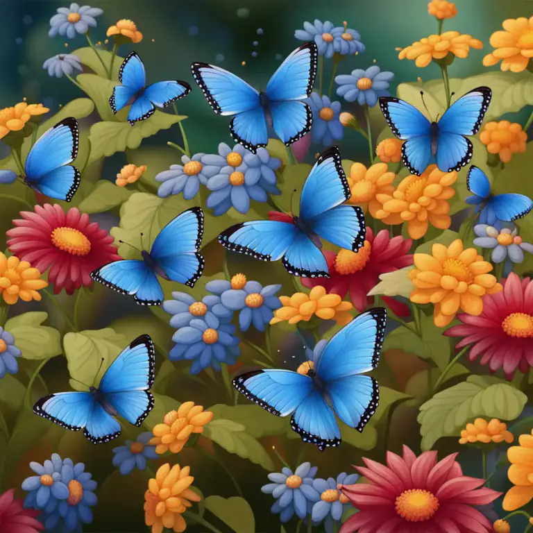 Visual representation of "azure" - A small butterfly that is typically blue or purplish