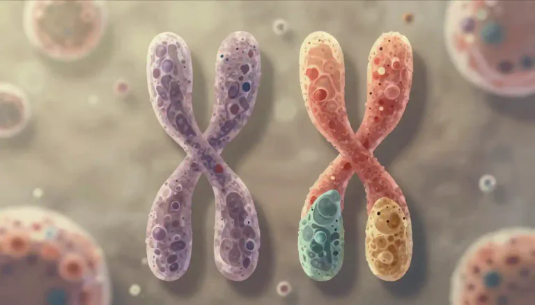 Visual representation of "bivalent" - Having two different values, affinities, or characteristics; typically used in biological contexts.