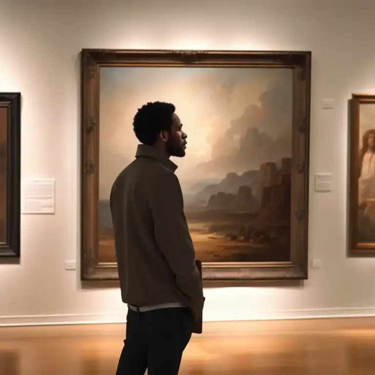 Visual representation of "contemplative" - Related to the act of looking thoughtfully at something for a long time.