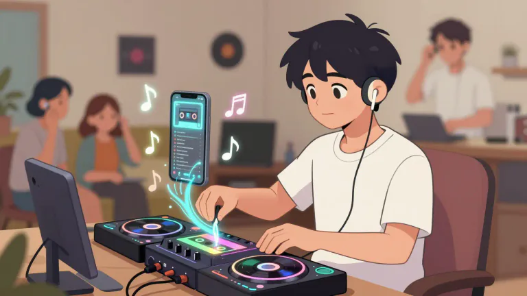 Visual representation of "mixtape" - A collection of songs put together, often by an artist or DJ, usually shared for free to promote music or personal interests.
