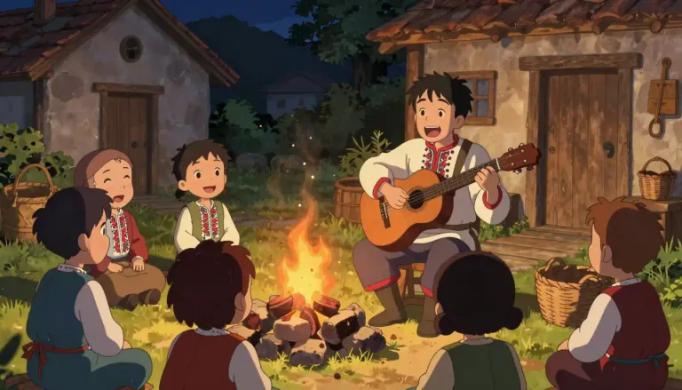 Visual representation of "folksinger" - A singer who performs music that reflects the traditions and stories of a specific culture or community.