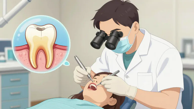 Visual representation of "endodontist" - A dentist who specializes in the diagnosis and treatment of issues related to the dental pulp and surrounding tissues.