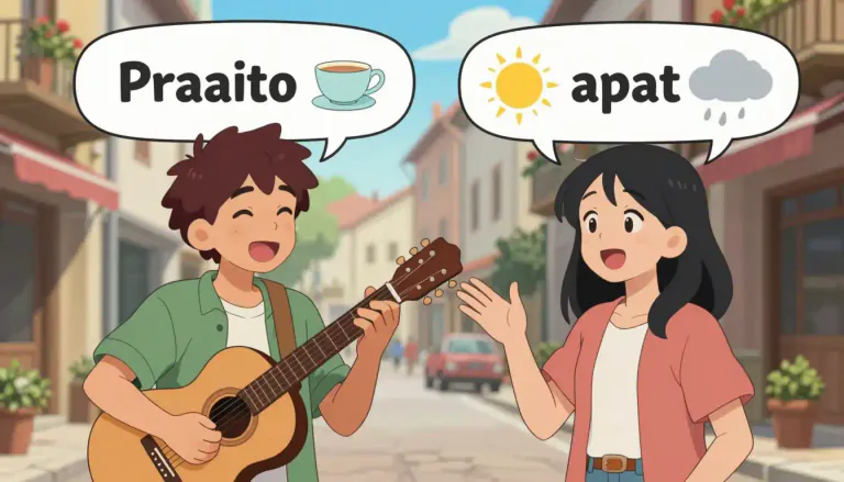 Visual representation of "spanglish" - A hybrid language combining elements of Spanish and English, used informally by speakers fluent in both languages.