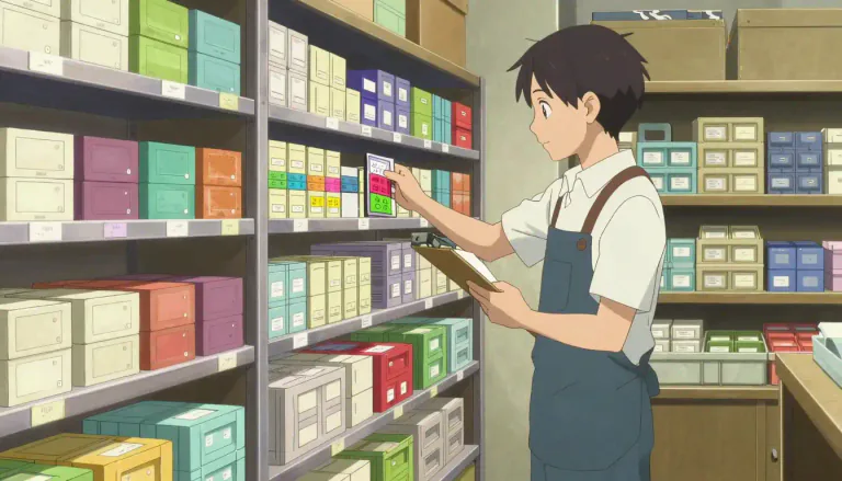 Visual representation of "inventory" - A complete list of items such as products or goods in a particular place