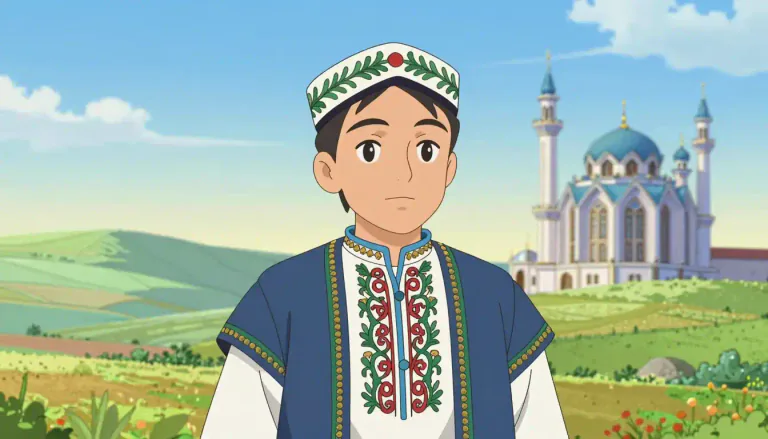 Visual representation of "tatar" - A member of a Turkic-speaking people native to the Tatarstan region of Russia.
