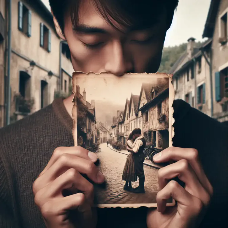 Visual representation of "poignant" - Evoking a keen sense of regret or nostalgia