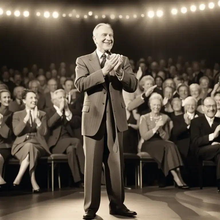 Visual representation of "acclaim" - To officially announce or declare something, often with praise or applause.
