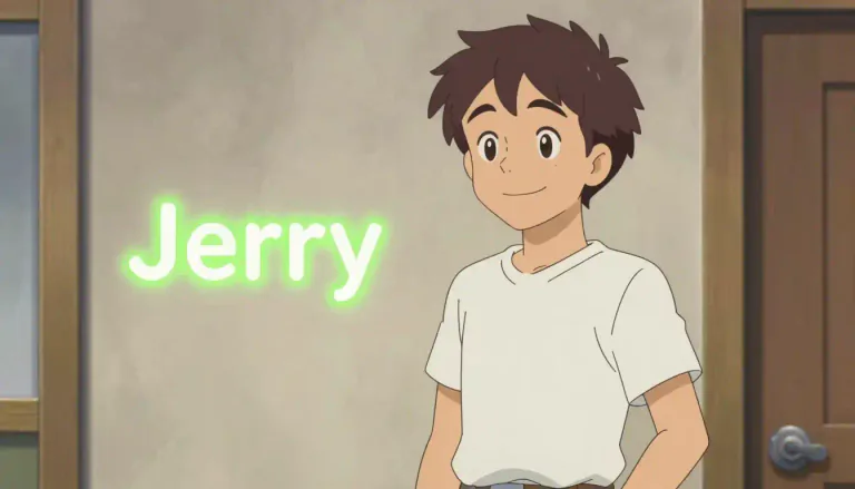 Visual representation of "jerry" - A name often used as a diminutive form of Gerald.