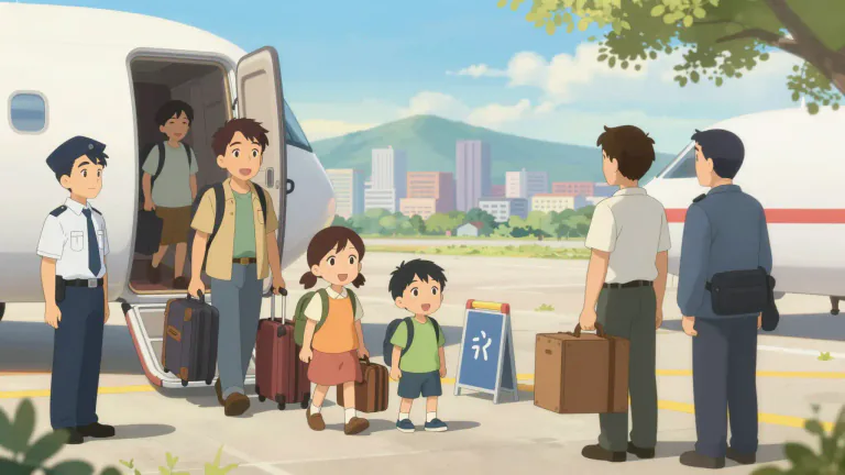 Visual representation of "immigrate" - To move into a country from another one to live there permanently.
