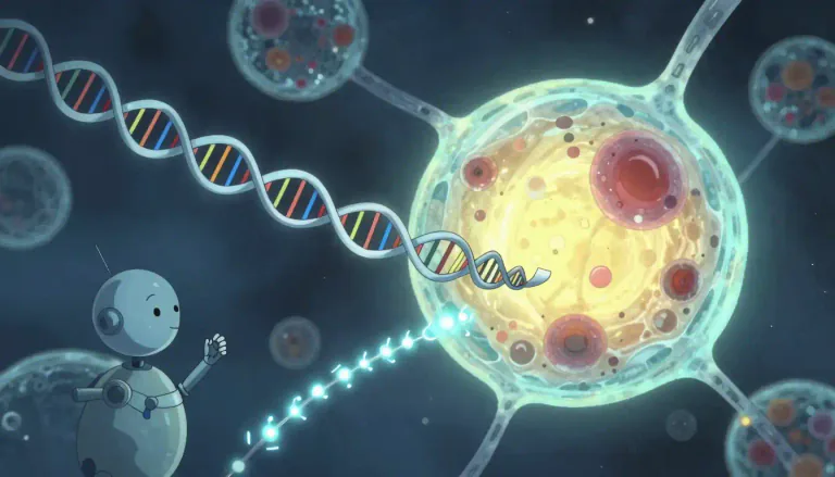 Visual representation of "rna" - RNA is a molecule essential for various biological tasks, particularly in coding and expressing genes.