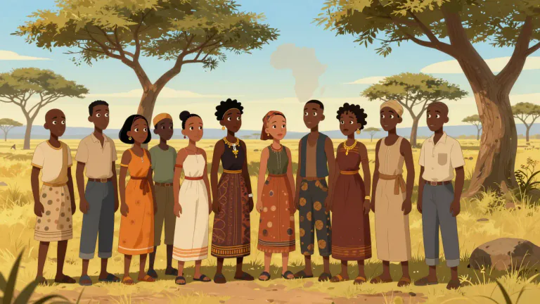 Visual representation of "african" - Relating to the continent of Africa or its people.