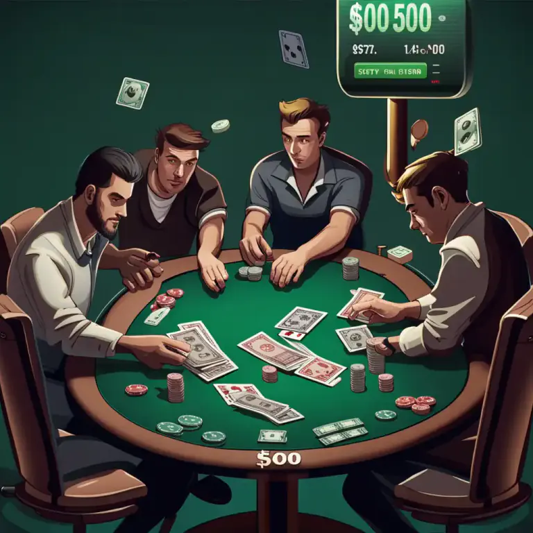 Visual representation of "buy in" - An act of buying into a game or a tournament
