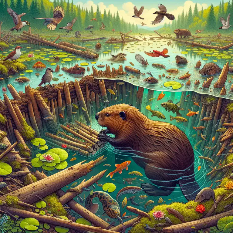Visual representation of "keystone" - A species in an ecological community which has a major effect on the other species.