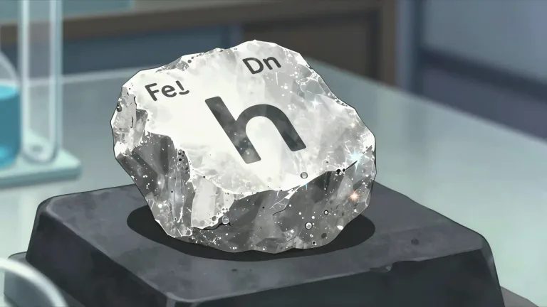 Visual representation of "tellurium" - It is a chemical element that is rare, silver-white and looks like metal.