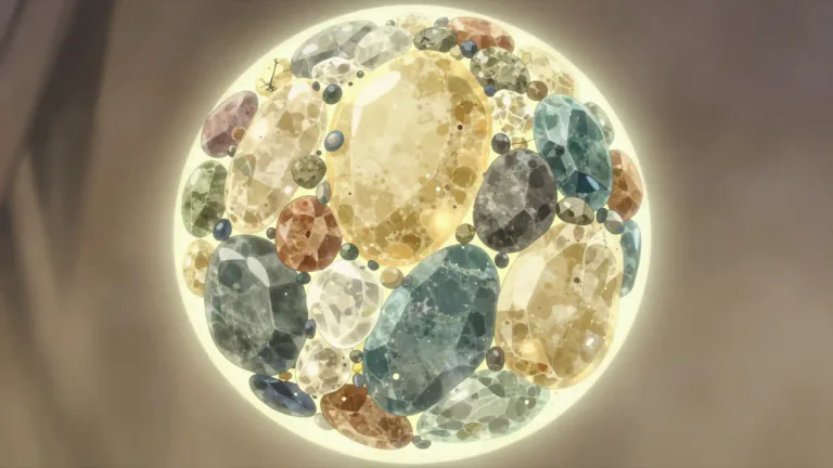 Visual representation of "aggregate" - A whole made up of several parts.