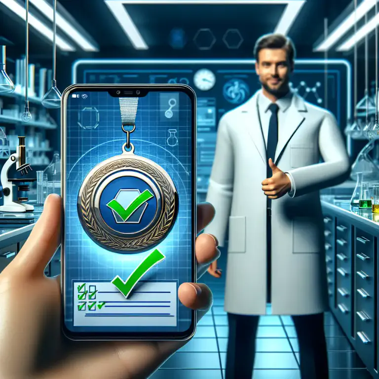 Visual representation of "certify" - To officially state that a product meets certain standards or requirements.