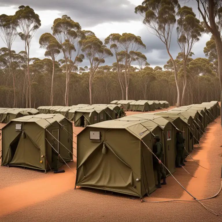 Visual representation of "donga" - A portable house or shelter, particularly used in the military in Australia.