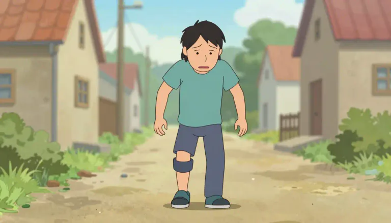 Visual representation of "shamble" - To walk in an awkward or ungainly manner.