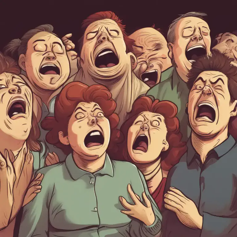 Visual representation of "drink, laugh, shout, etc. yourself silly" - To indulge in an activity (such as drinking, laughing, shouting) to the point of loosing inhibition or rendering oneself senseless.