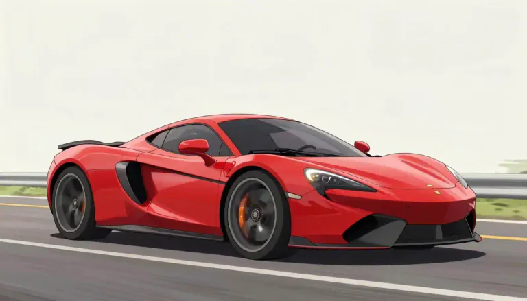 Visual representation of "sportscar" - A sportscar is a low car designed for fast driving and high performance.
