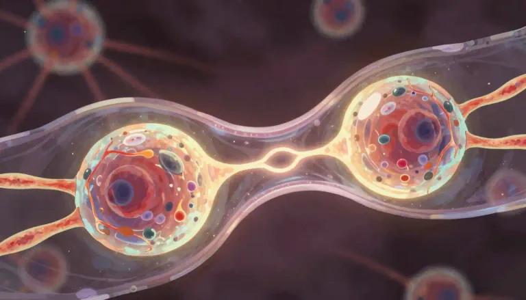 Visual representation of "mitotic" - Relating to mitosis, a type of cell division where one cell divides to form two identical cells.