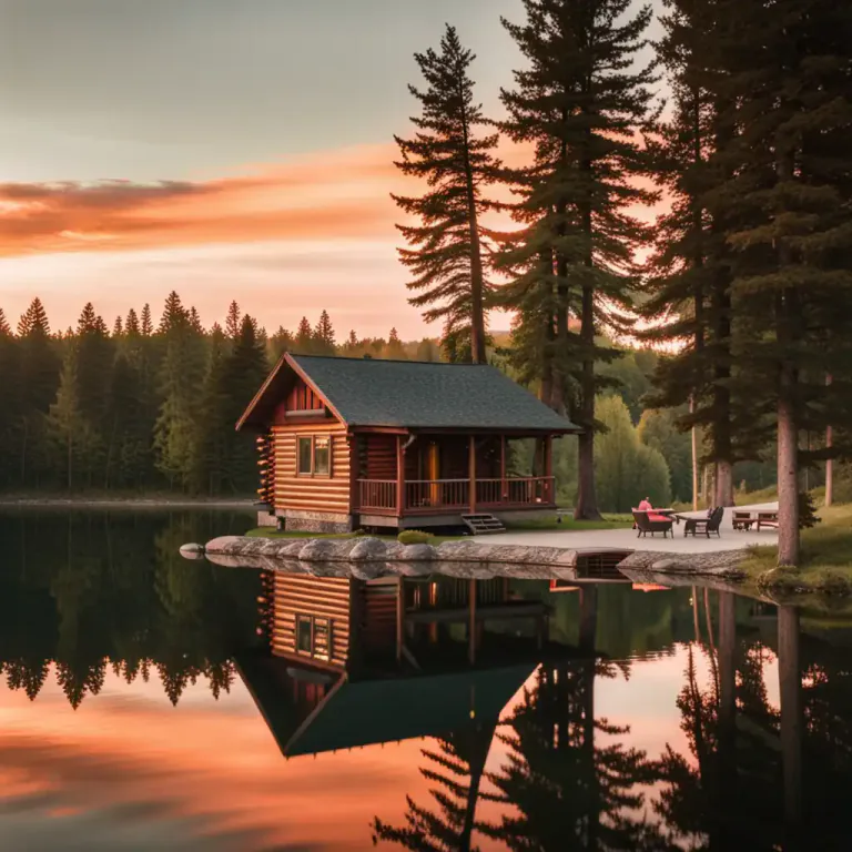 Visual representation of "cottager" - A person who owns a vacation home or rents a cabin, particularly those in Canada who own or rent a summer home near a body of water