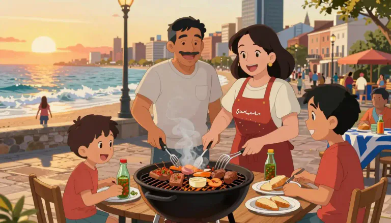 Visual representation of "uruguayan" - Relating to Uruguay, its people, or their customs.