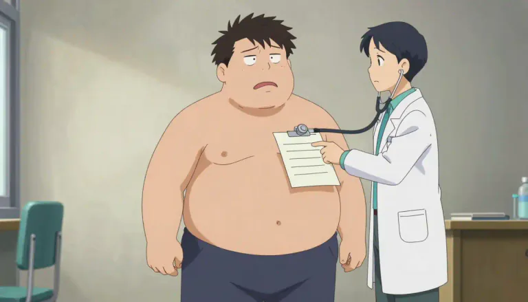 Visual representation of "corpulence" - The state of being fat; obesity.