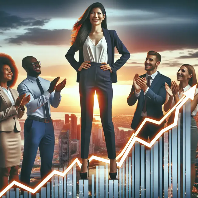 Visual representation of "ascendancy" - The process of rising or of reaching the top