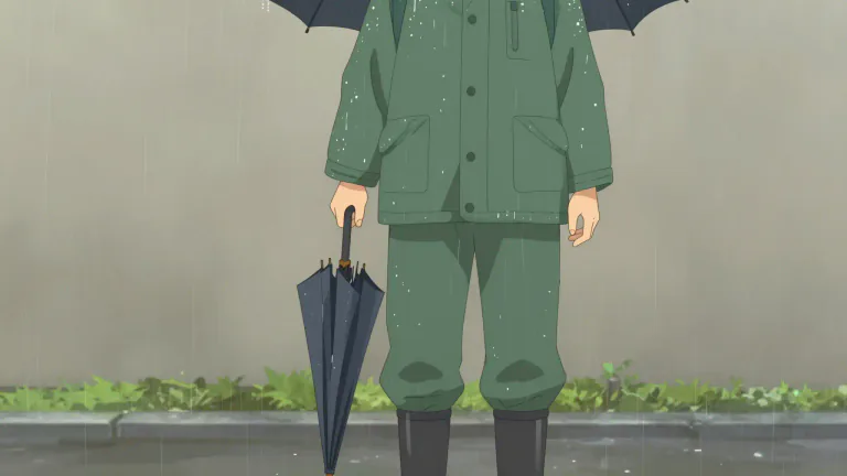 Visual representation of "rainwear" - Clothing that is specifically designed to keep a person dry in rainy weather.