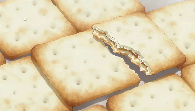 Visual representation of "saltine" - A type of thin, dry cracker made from white flour and usually salted on top.