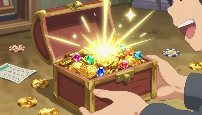 Visual representation of "winnings" - The money or items that a person has won, for example in a lottery or by betting.