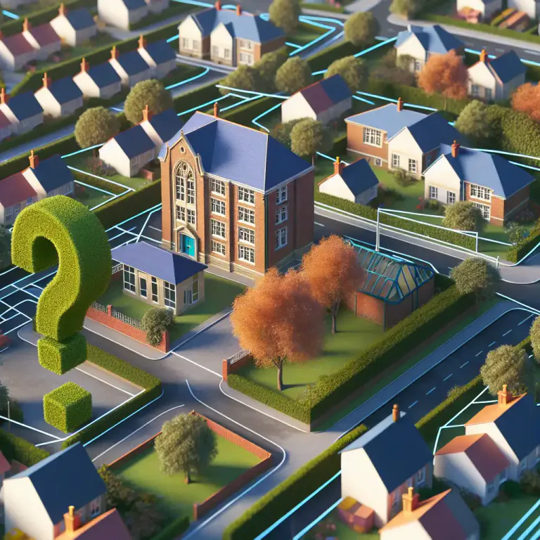 Visual representation of "around" - Near a place or area