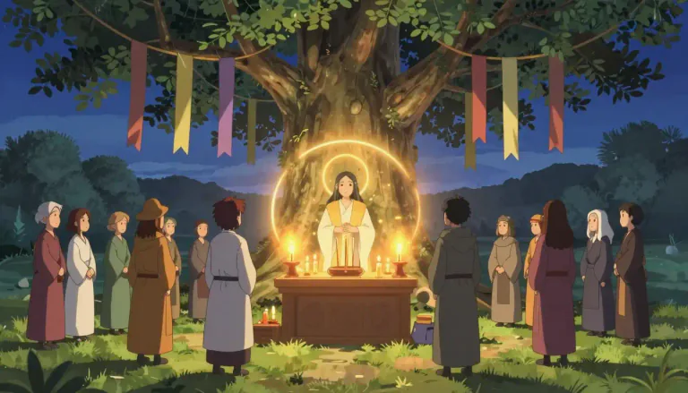Visual representation of "sacral" - Relating to sacred or holy things.