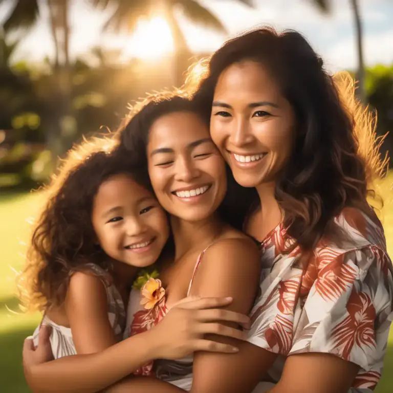 Visual representation of "aloha" - A Hawaiian word for love, affection, peace, compassion, and mercy
