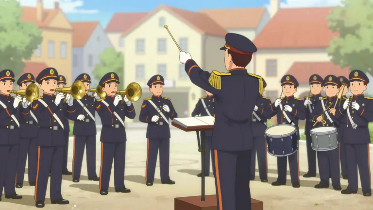 Visual representation of "bandmaster" - A person who directs and manages a band, especially a music band