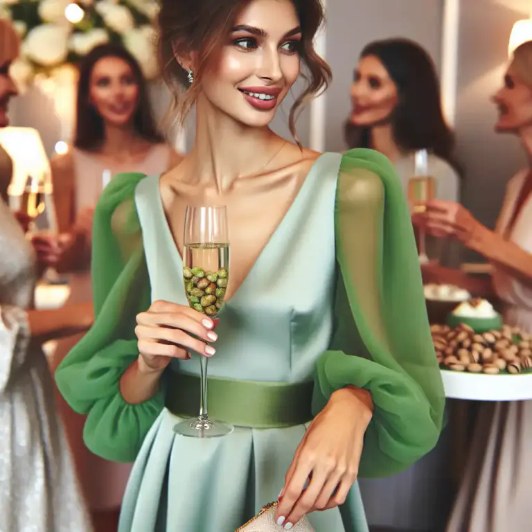 Visual representation of "pistachio" - A color similar to the light green of pistachio nuts.