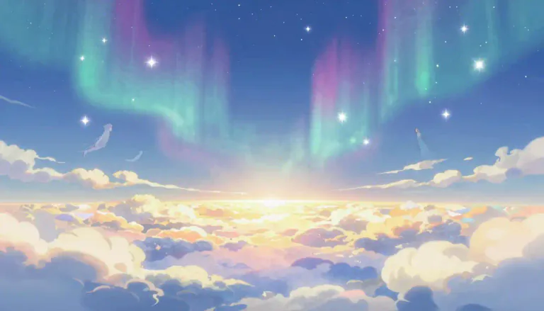Visual representation of "tian" - In some cultures, 'tian' means sky or heaven, often associated with nature or spiritual concepts.