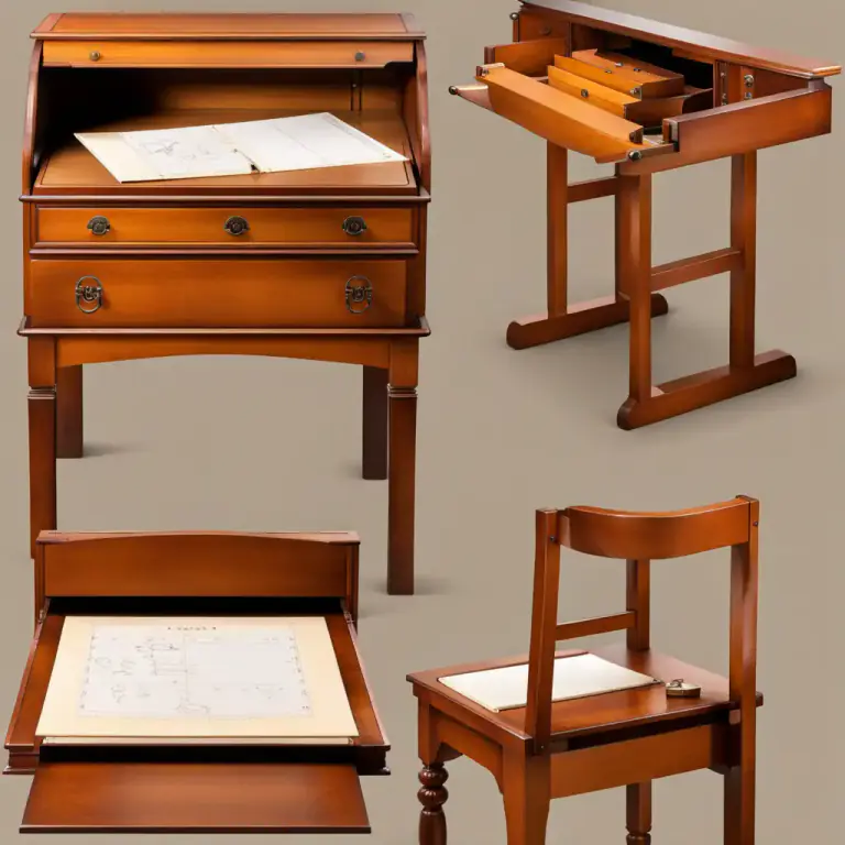 Visual representation of "secretary" - A piece of furniture for use as a writing desk