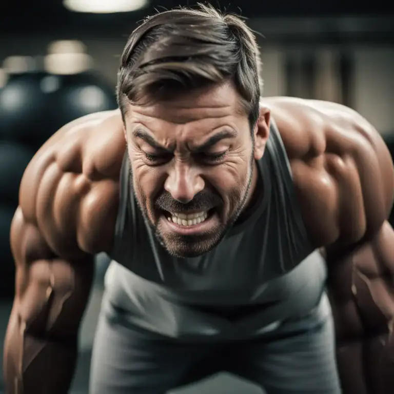 Visual representation of "be/get tensed up" - In reference to muscles or body parts, to become tight or stiff, typically due to pain or discomfort.