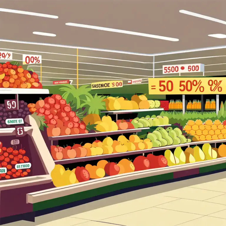 Visual representation of "on offer" - Reduced in price; available at a special deal