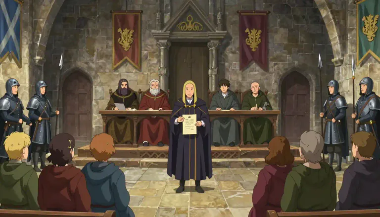 Visual representation of "justiciary" - The supreme court in medieval times in Scotland.