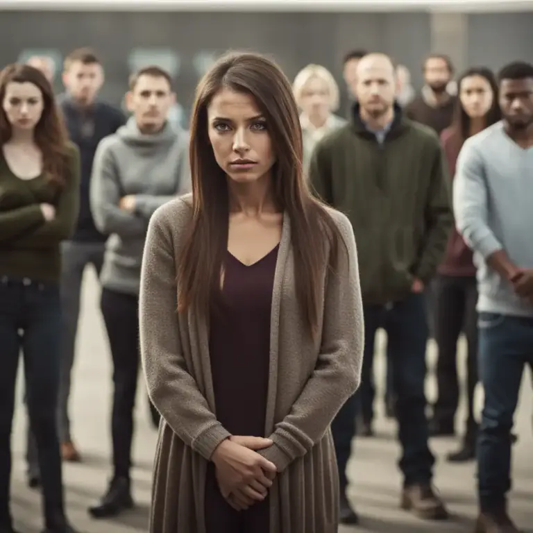 Visual representation of "push out" - To exclude or dismiss someone from a group or a job.
