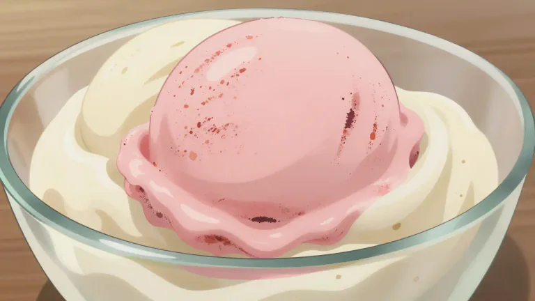 Visual representation of "gelato" - A type of Italian frozen dessert similar to ice cream, made from milk and sugar, known for its rich flavor and creamy texture.