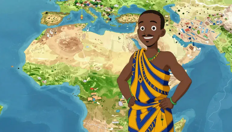 Visual representation of "ghanaian" - Relating to Ghana, a country in West Africa.