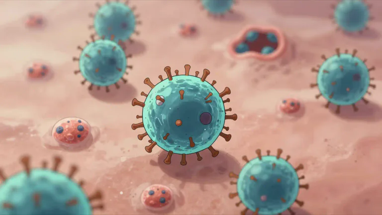 Visual representation of "papillomavirus" - A type of virus that can lead to warts and maybe even certain cancers.