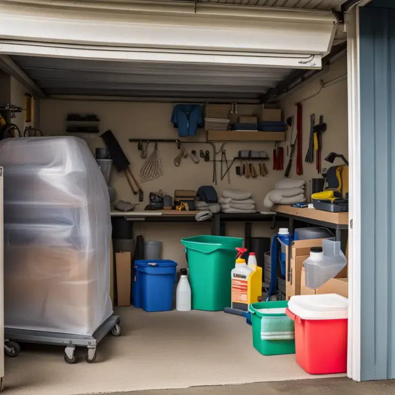 Visual representation of "clean out" - To completely remove everything inside something