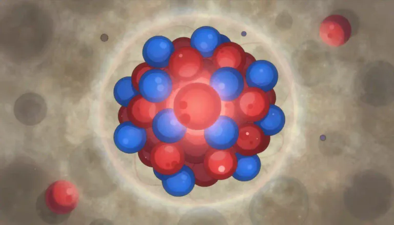 Visual representation of "nucleon" - A nucleon is either a proton or a neutron, which are the main components of an atomic nucleus.