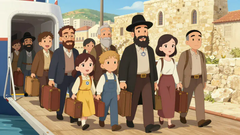 Visual representation of "aliyah" - Aliyah is the immigration of Jews from the diaspora to the Land of Israel, often viewed as a positive and significant event in Jewish culture.