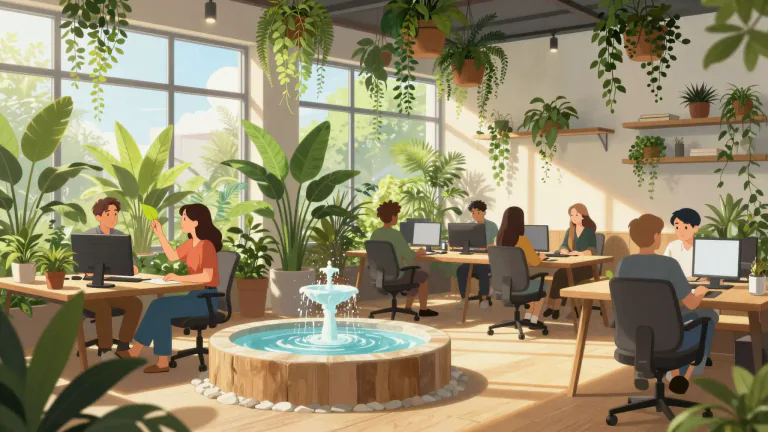 Visual representation of "biophilic" - Relating to the inherent tendency of humans to seek connections with nature and other forms of life.